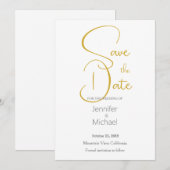 Bruiloft Moderne Minimalistische Gewone Kalligrafi Kaart (Voorkant / Achterkant)