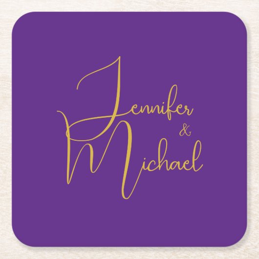 Bruiloft Moderne Minimalistische Gewone Kalligrafi Kartonnen Onderzetters (Voorkant)