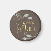 Bruiloft Moderne Minimalistische Gewone Kalligrafi Magneet (Voorkant)