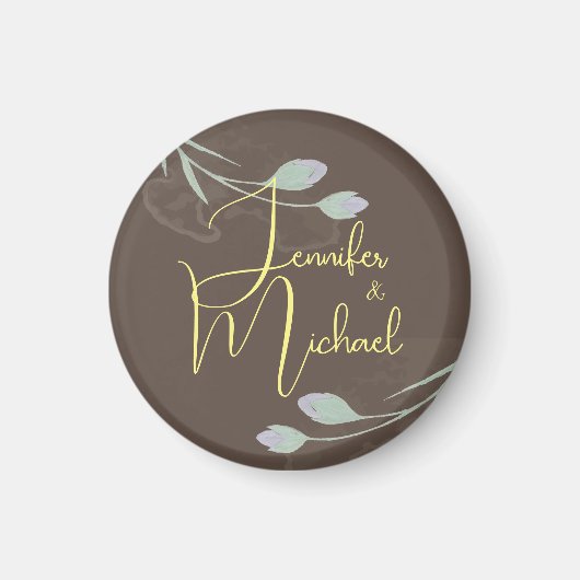 Bruiloft Moderne Minimalistische Gewone Kalligrafi Magneet (Voorkant)