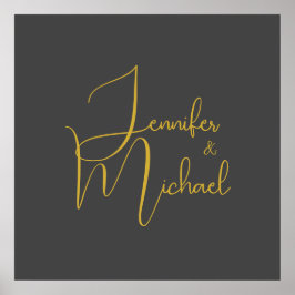 Bruiloft Moderne Minimalistische Gewone Kalligrafi Poster