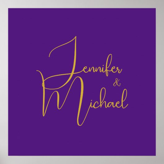 Bruiloft Moderne Minimalistische Gewone Kalligrafi Poster (Voorkant)