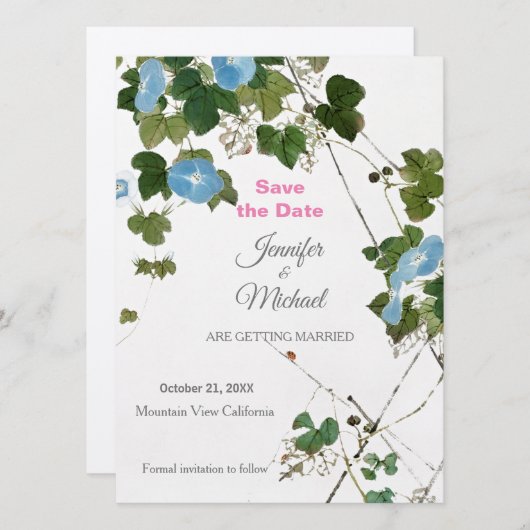 Bruiloft Moderne Minimalistische Gewone Kalligrafi Save The Date (Voorkant / Achterkant)