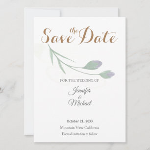 Bruiloft Moderne Minimalistische Gewone Kalligrafi Save The Date