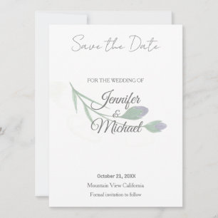 Bruiloft Moderne Minimalistische Gewone Kalligrafi Save The Date
