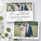 Bruiloft Moderne Minimalistische Kalligrafie Liefd Bedankkaart