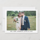 Bruiloft Moderne Minimalistische Kalligrafie Liefd Bedankkaart (Achterkant)