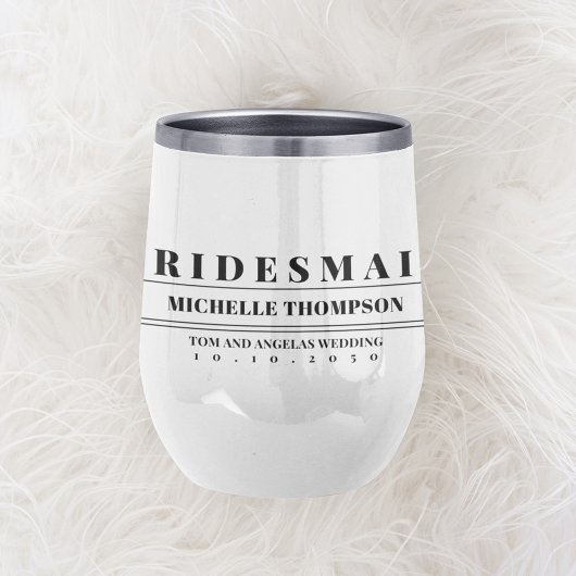 Bruiloft Moderne Typografie Bruidsmeisje Custom