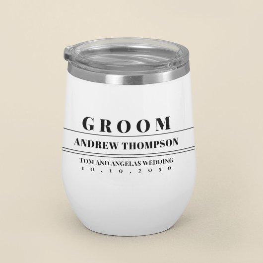 Bruiloft Moderne Typografie Groom Custom