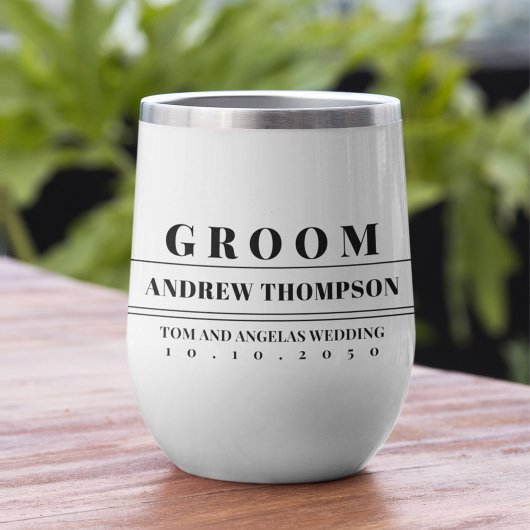 Bruiloft Moderne Typografie Groom Custom