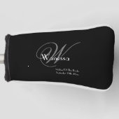 Bruiloft Moeder van de bruid Gift Modern Monogram Golfheadcover (Voorkant)