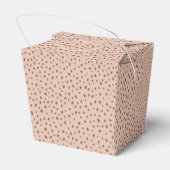 Bruiloft Monogram Boho Beige & Bruin Stippen Favor Bedankdoosjes (Achterkant)