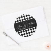 Bruiloft Monogram bruid bruidegom datum zegel (Envelop)