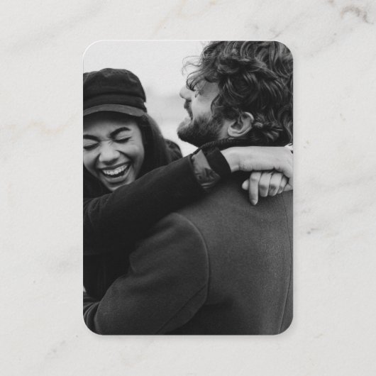 Bruiloft Monogram Bruid bruidegom Foto QR Code RSV Informatiekaartje (Achterkant)