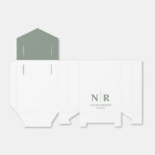 Bruiloft Monogram Bruid en bruidegom Initialen Ele Bedankdoosjes (Uitgevouwen)