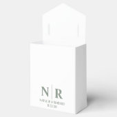 Bruiloft Monogram Bruid en bruidegom Initialen Ele Bedankdoosjes (Geopend)