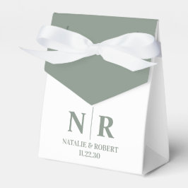 Bruiloft Monogram Bruid en bruidegom Initialen Ele Bedankdoosjes