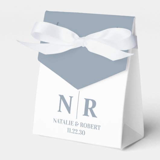 Bruiloft Monogram Bruid en bruidegom Initialen Ele Bedankdoosjes (Voorkant Zijde)
