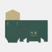 Bruiloft Monogram Bruid en bruidegom Initialen Ele Bedankdoosjes (Uitgevouwen)