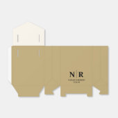 Bruiloft Monogram Bruid en bruidegom Initialen Ele Bedankdoosjes (Uitgevouwen)