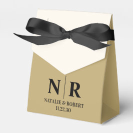 Bruiloft Monogram Bruid en bruidegom Initialen Ele Bedankdoosjes