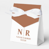 Bruiloft Monogram Bruid en bruidegom Initialen Ele Bedankdoosjes (Voorkant Zijde)