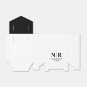 Bruiloft Monogram Bruid en bruidegom Initialen Ele Bedankdoosjes (Uitgevouwen)