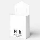 Bruiloft Monogram Bruid en bruidegom Initialen Ele Bedankdoosjes (Geopend)