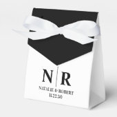 Bruiloft Monogram Bruid en bruidegom Initialen Ele Bedankdoosjes (Voorkant Zijde)