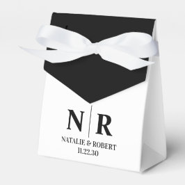 Bruiloft Monogram Bruid en bruidegom Initialen Ele Bedankdoosjes