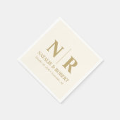 Bruiloft Monogram Bruid en bruidegom Initialen Ele Servet (Hoek)