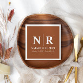 Bruiloft Monogram Bruid en bruidegom Initialen Ele Servet