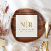 Bruiloft Monogram Bruid en bruidegom Initialen Ele Servet