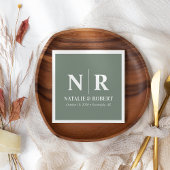 Bruiloft Monogram Bruid en bruidegom Initialen Ele Servet