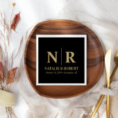 Bruiloft Monogram Bruid en bruidegom Initialen Ele Servet