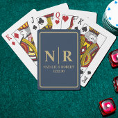 Bruiloft Monogram Bruid en bruidegom Initialen Pokerkaarten
