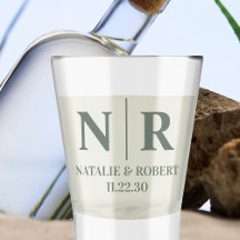 Bruiloft Monogram Bruid en bruidegom Initialen