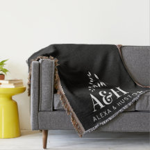 Bruiloft Monogram bruid en bruidegom minimalistisc