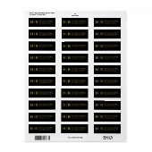 Bruiloft Monogram Bruid en bruidegom Retouradres Etiket (Full Sheet)