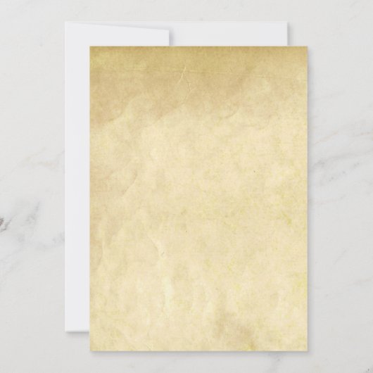 Bruiloft Monogram  Crest Antiek Perkament Kaart (Achterkant)