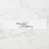 Bruiloft Monogram Custom Water Flesje Label Waterfles Etiket (Enkel label)