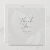 Bruiloft Monogram Dank u kaart (Voorkant / Achterkant)