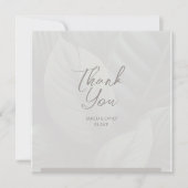 Bruiloft Monogram Dank u kaart (Voorkant)