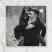 Bruiloft Monogram Eenvoudig Elegant Minimalistisch Bedankjes Labels (Achterkant)