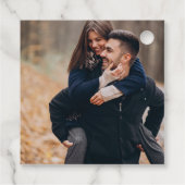 Bruiloft Monogram Eenvoudig Elegant Minimalistisch Bedankjes Labels (Achterkant)