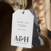 Bruiloft Monogram Eenvoudig Elegant Minimalistisch Cadeaulabel