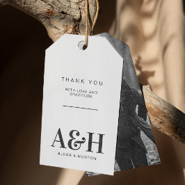 Bruiloft Monogram Eenvoudig Elegant Minimalistisch Cadeaulabel