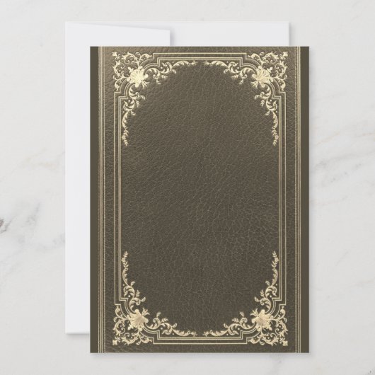 Bruiloft Monogram Elegant  Goud op Zwart Kaart (Achterkant)