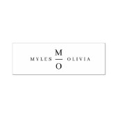 Bruiloft Monogram Elegant Mr en Mrs Zelfinktende Stempel (Design)