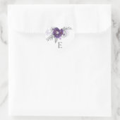 Bruiloft monogram envelop afdichtingen / paarse 39 hart sticker (Tas)